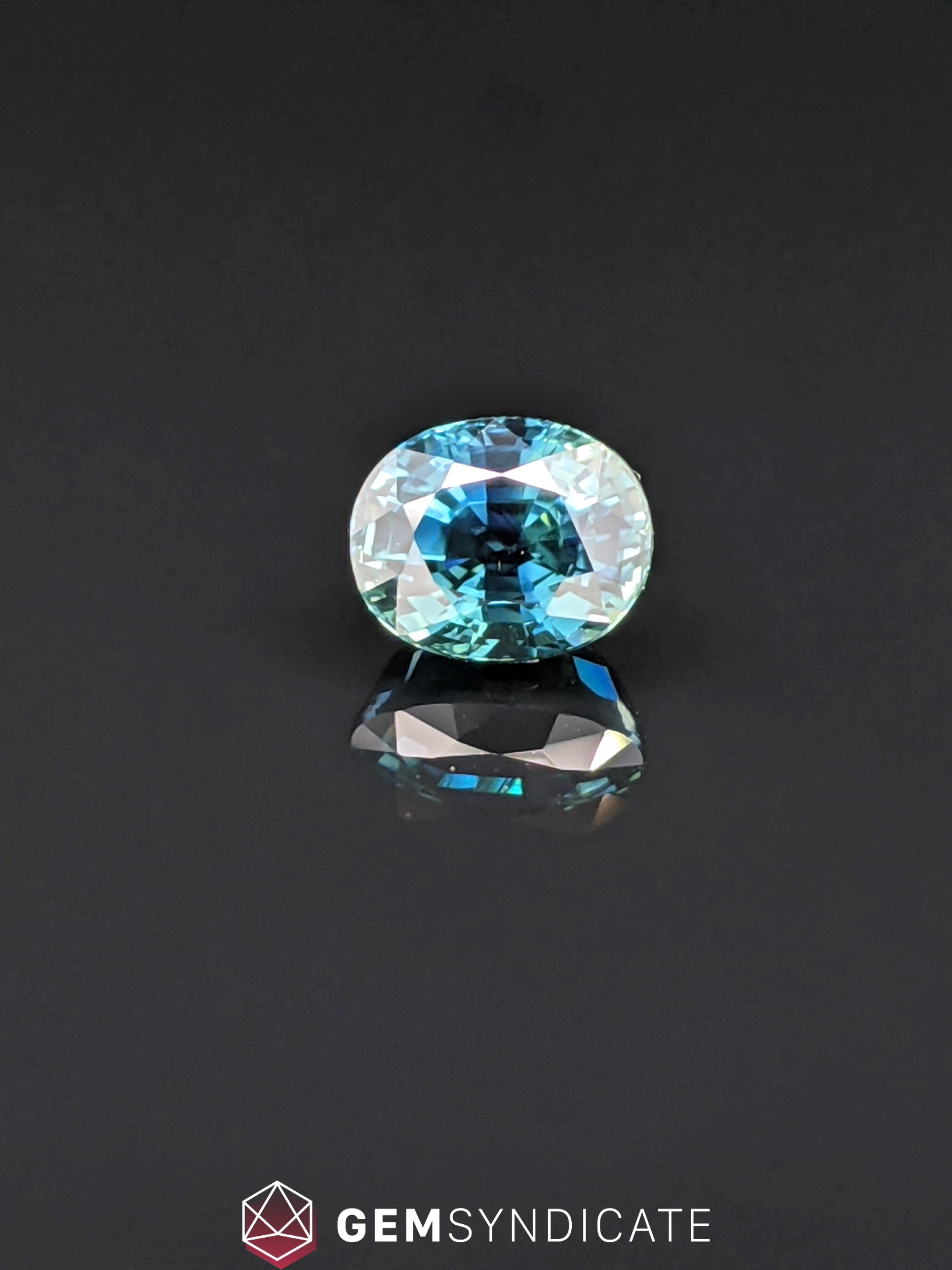 Charismatic Oval Teal Sapphire 1.76ct