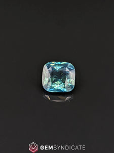 Spectacular Cushion Teal Sapphire 3.65ct