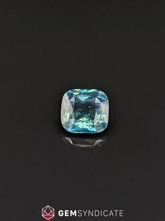 Spectacular Cushion Teal Sapphire 3.65ct