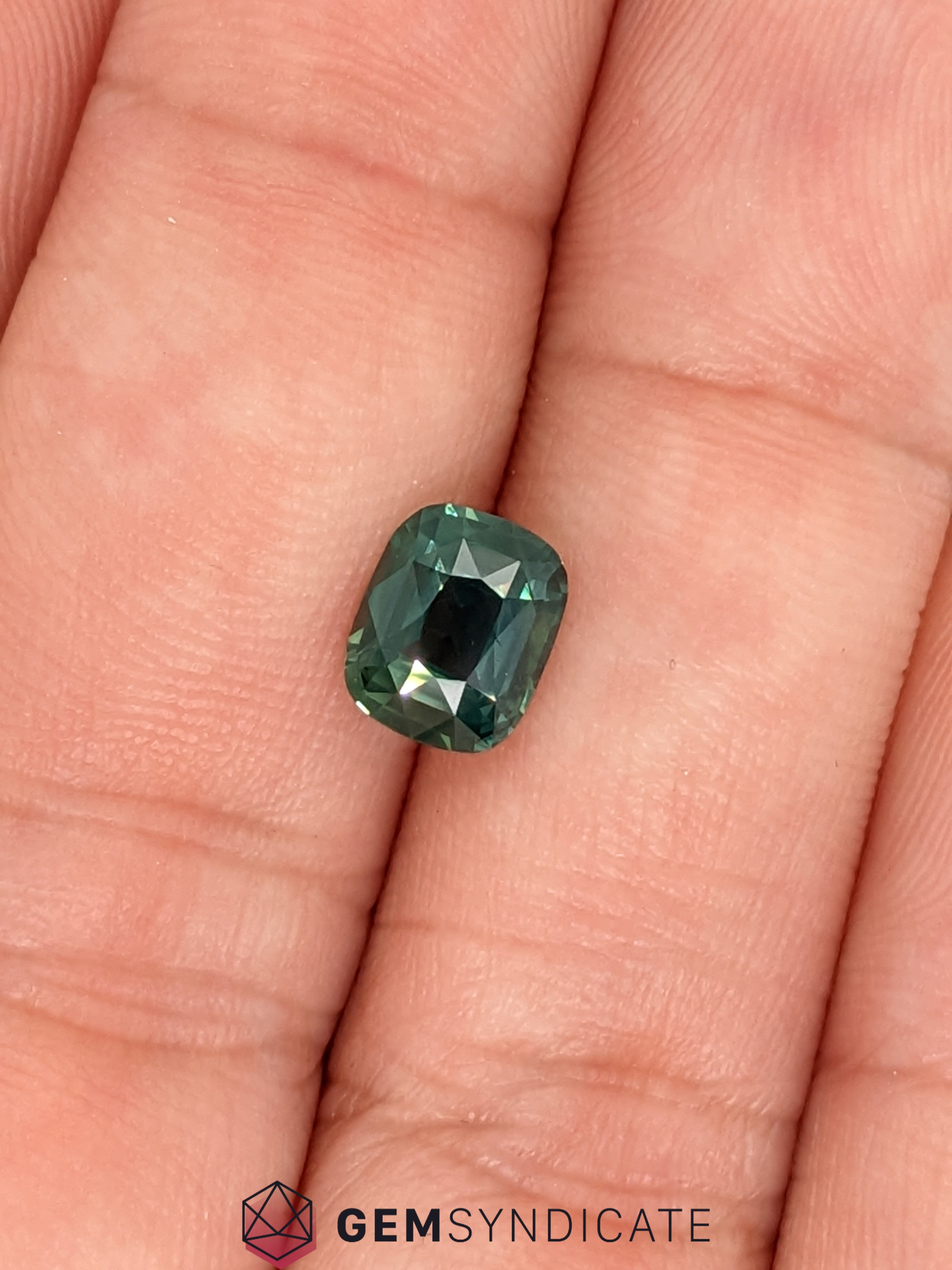 Elegant Cushion Teal Sapphire 1.70ct