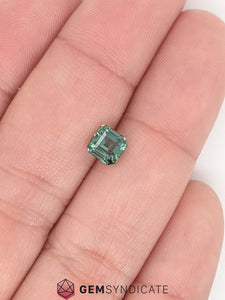 Elegant Emerald Cut Teal Sapphire 1.16ct