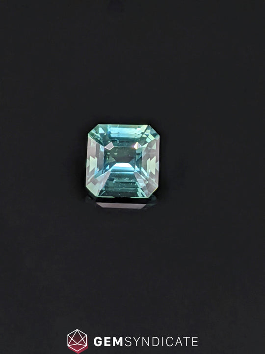 Impressive Asscher Cut Teal Sapphire 1.63ct