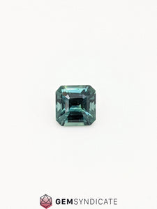 Impressive Asscher Cut Teal Sapphire 1.63ct