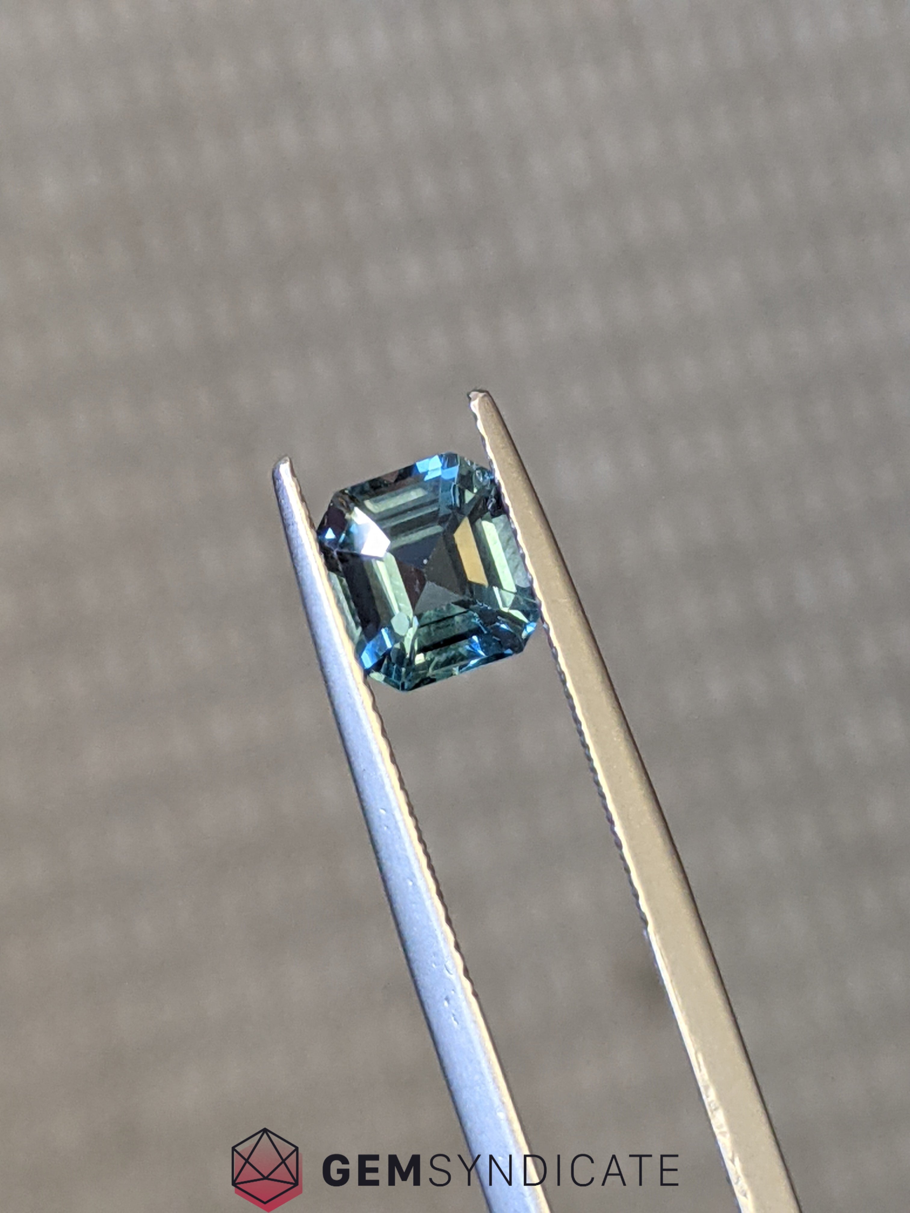Supreme Emerald Cut Teal Sapphire 1.97ct