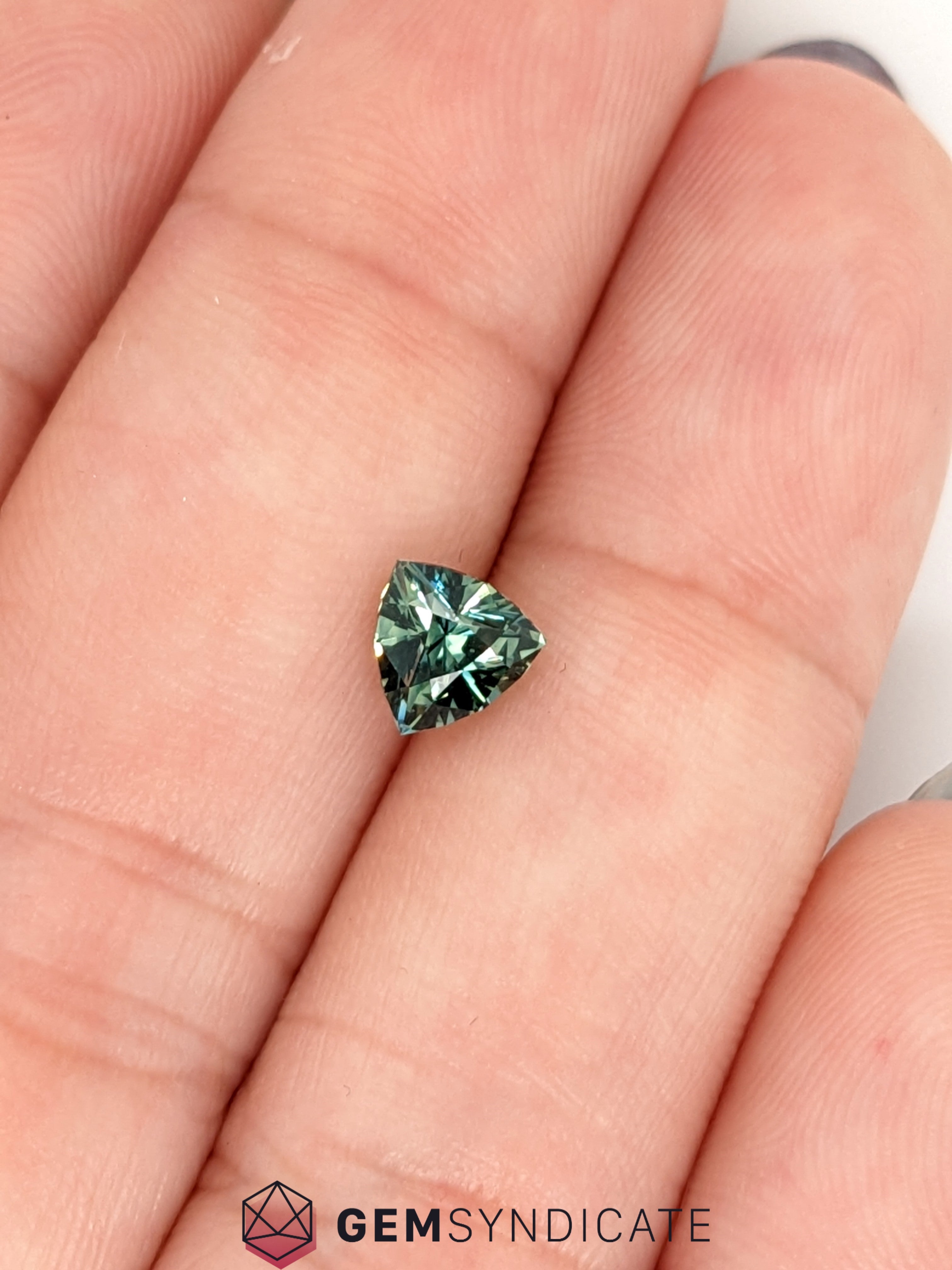 Graceful Trillion Teal Sapphire 1.11ct