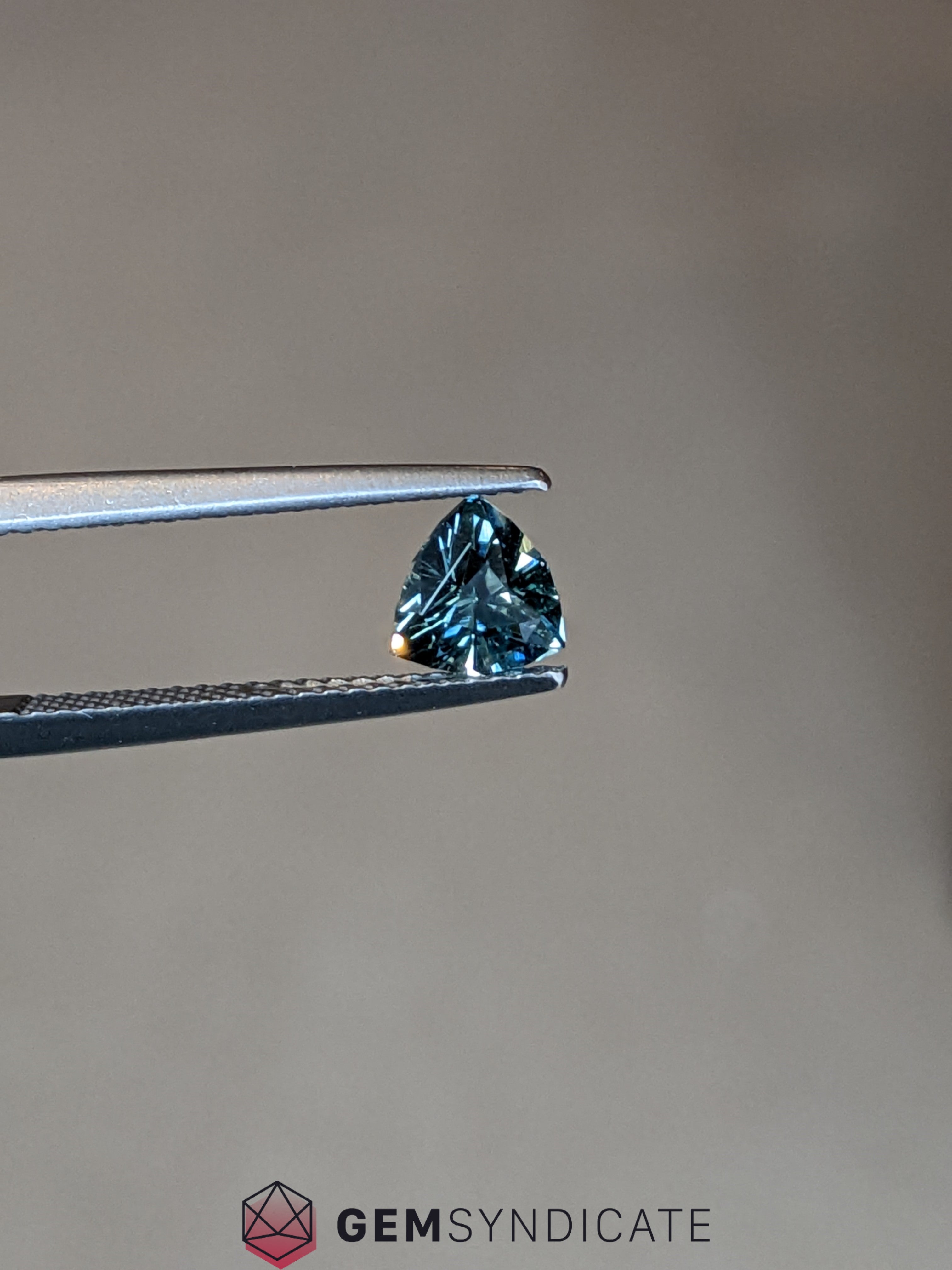 Graceful Trillion Teal Sapphire 1.11ct