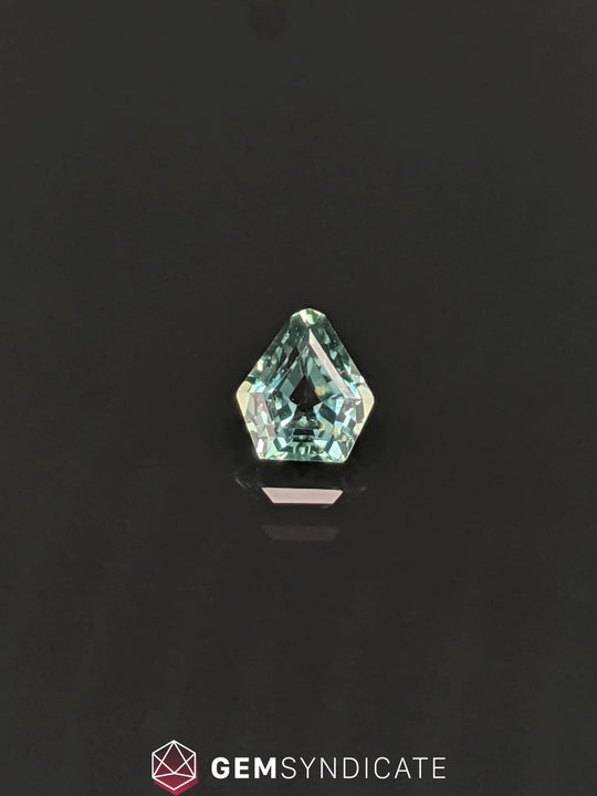 Fascinating Shield Teal Sapphire 1.08ct