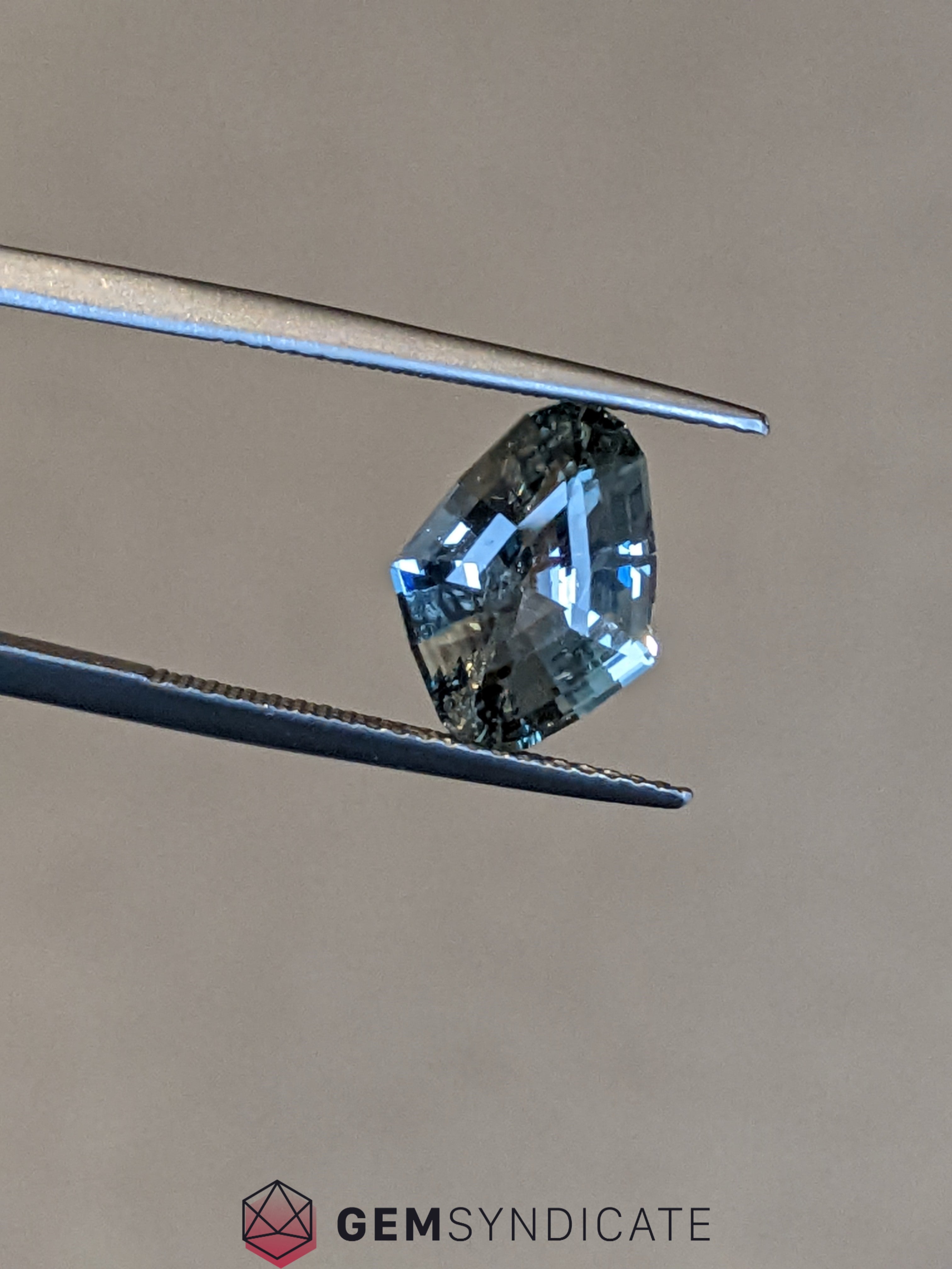 Contemporary Fancy Shape Teal Sapphire 4.15ct