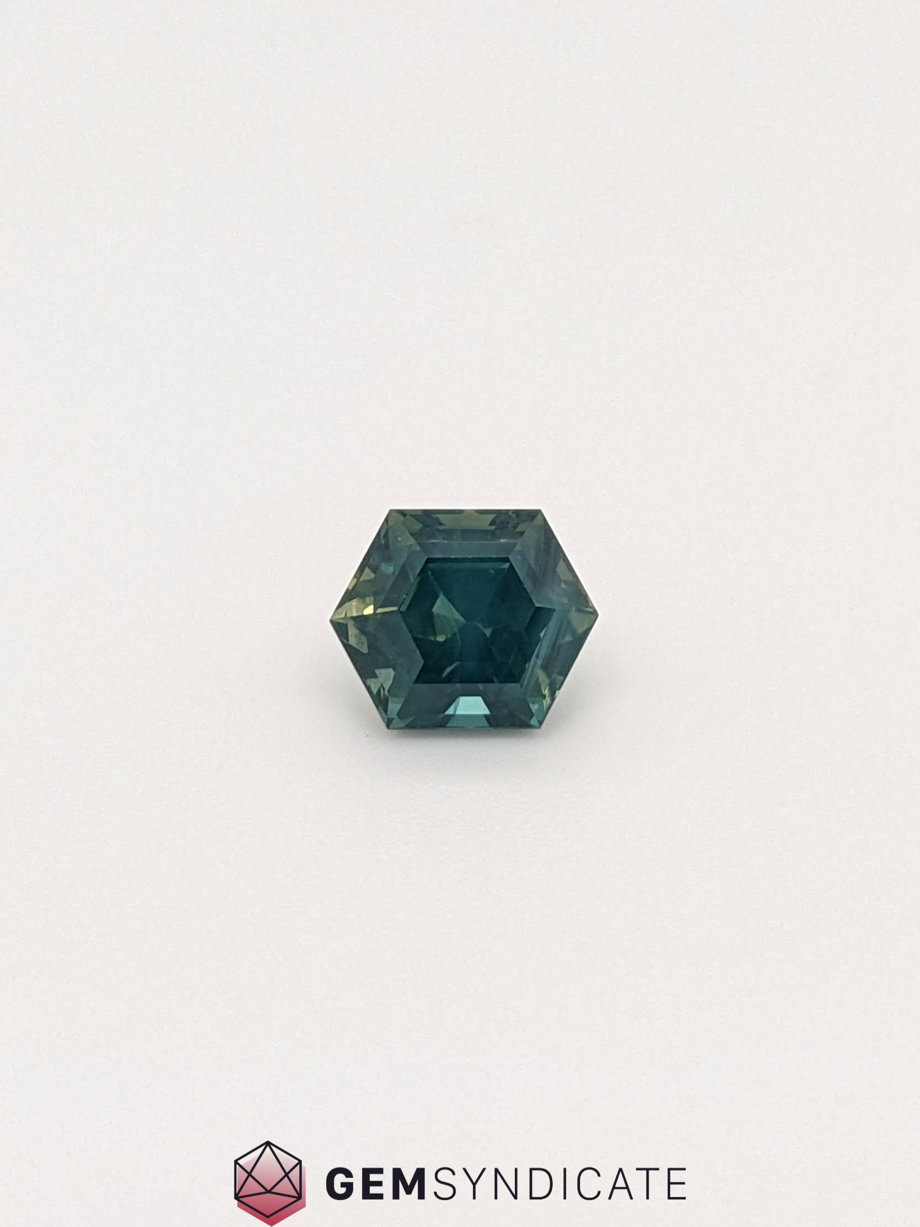 Unique Elongated Hexagon Teal Sapphire 1.53ct