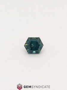 Unique Elongated Hexagon Teal Sapphire 1.53ct