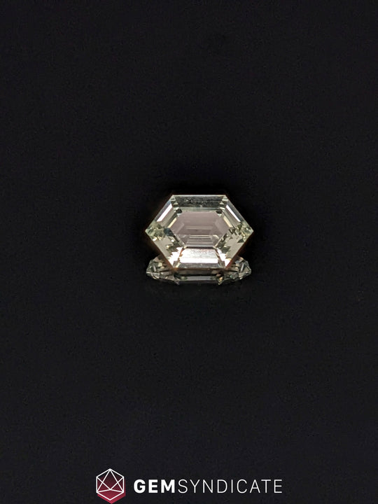 Modern Elongated Hexagon White Sapphire 1.57ct