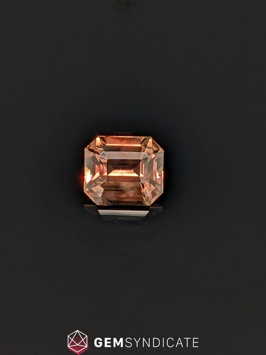Enchanting Emerald Cut Terracotta Sapphire 2.03ct