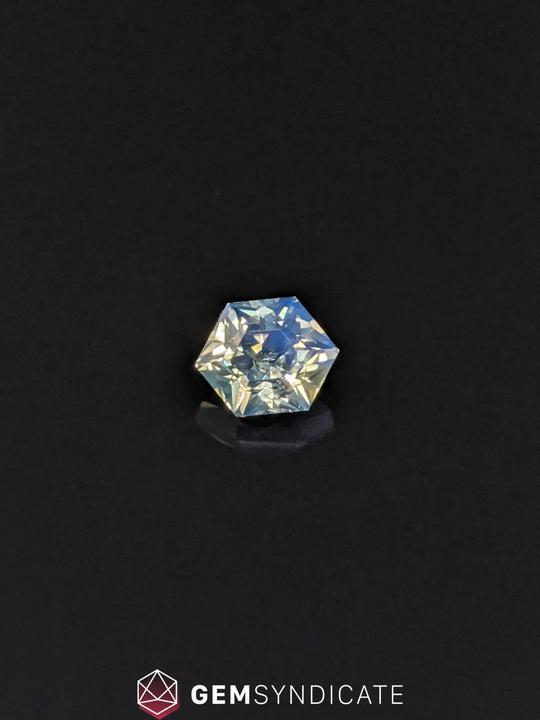 Exceptional Elongated Hexagon Parti Sapphire 1.46ct