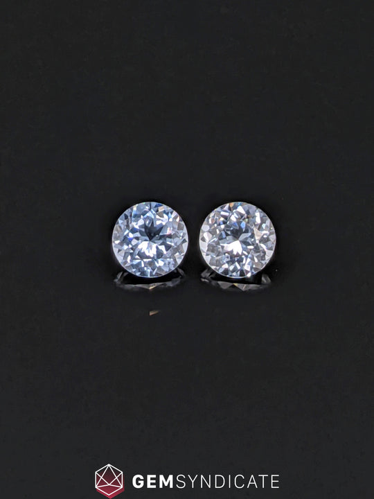 Marvelous Round Grey Spinel Pair 0.65ctw