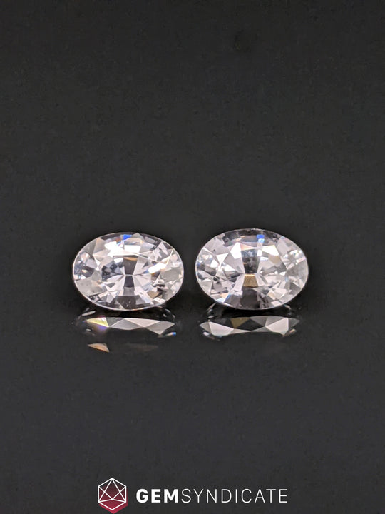 Fantastic Oval Grey Spinel Pair 1.56ctw