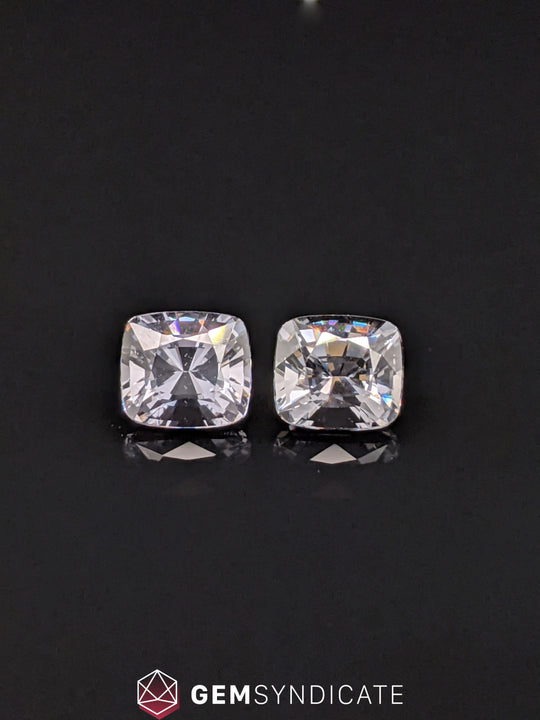 Ravishing Cushion Grey Spinel Pair 1.64ctw