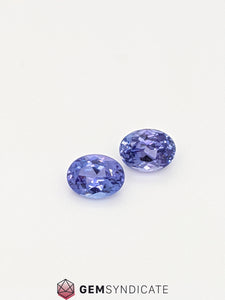 Exquisite Oval Purple Tanzanite Pair 3.20ctw