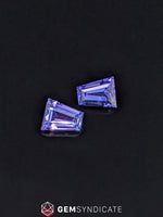 Load image into Gallery viewer, Wonderful Trapezoid Purple Tanzanite Pair 1.50ctw
