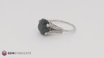 Load and play video in Gallery viewer, Marvelous Teal Sapphire &amp; Diamond Ring in Platinum

