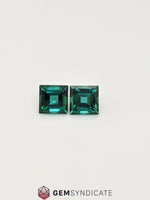 Load image into Gallery viewer, Regal Square Green Tourmaline Pair 2.97ctw
