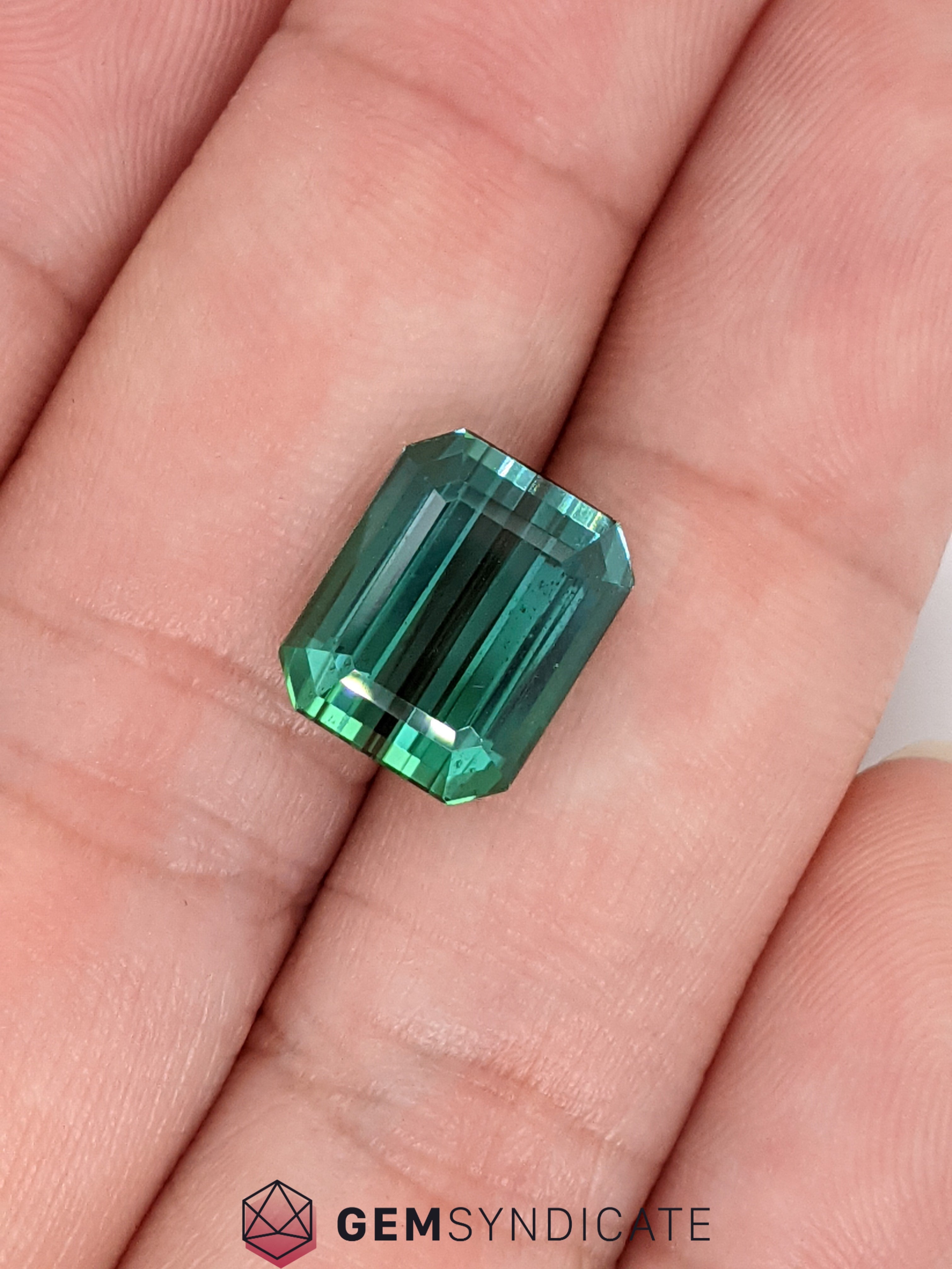 Majestic Emerald Cut Green Tourmaline 6.42ct