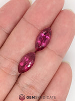 Load image into Gallery viewer, Gorgeous Marquise Shape Rubellite Tourmaline Pair 6.08ctw
