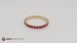 Load and play video in Gallery viewer, Heavenly Ruby Eternity Band in 14k Yellow Gold

