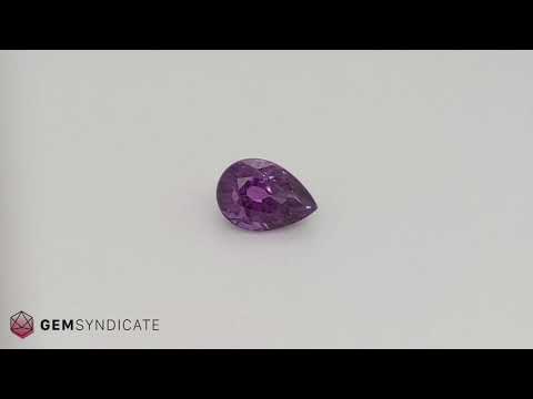Angelic Pear Shape Purple Sapphire 2.97ct
