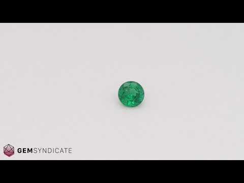 Striking Round Green Emerald 0.77ct