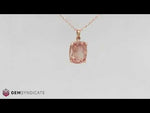 Load and play video in Gallery viewer, Impressive Peach Oregon Sunstone Pendant in 14k Rose Gold
