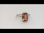 Load and play video in Gallery viewer, Unique Cushion Oregon Sunstone Ring in 14k White Gold
