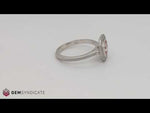 Load and play video in Gallery viewer, Sophisticated Peach Sapphire Ring in 14k White Gold
