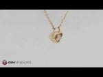 Load and play video in Gallery viewer, Enchanting Orange Sapphire Necklace in 14k Yellow Gold
