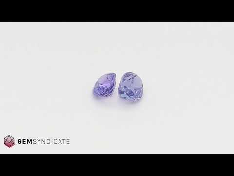 Exquisite Oval Purple Tanzanite Pair 3.20ctw