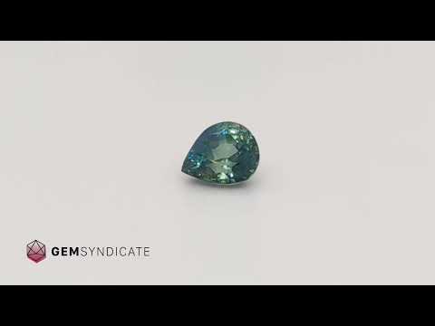 Amazing Pear Shape Teal Sapphire 2.89ct