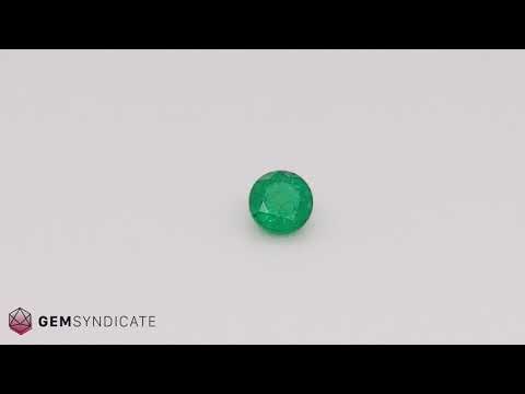 Amazing Round Green Emerald 1.23ct