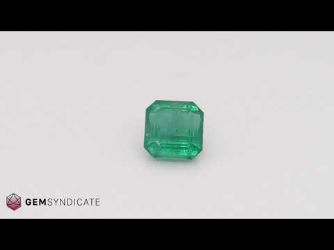 Elegant Emerald Cut Green Emerald 4.11ct