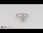 Load and play video in Gallery viewer, Dazzling Peach Sapphire Ring in 14k White Gold
