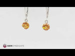 Load and play video in Gallery viewer, Charismatic Citrine Solitaire Dangle Birthstone Earrings
