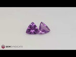 Load and play video in Gallery viewer, Lovely Trillion Shape Purple Amethyst Pair 8.59ctw
